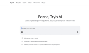 ai mode dostarcza odpowiedzi